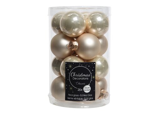 Kerstballen glas Parel